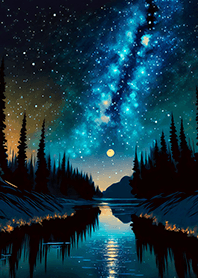 Beautiful starry night view#863