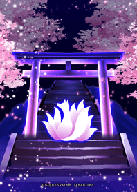 幻想◇九尾の杜-夜桜- - LINE 着せかえ | LINE STORE