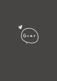 ダークグレー。手書きシンプル。