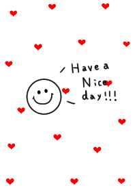 Have a nice day!Red heart smiley face