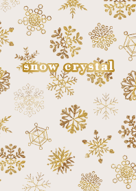 snow crystal winter gold beige