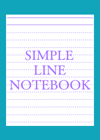 SIMPLE PURPLE LINE NOTEBOOK-VIRIDIAN