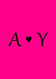 Initial "A & Y" Vivid pink & black.