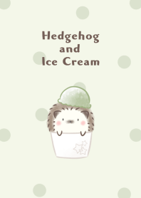 Hedgehog and Ice cream -Matcha-2