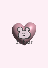 bear white pink Theme love cute like 3D