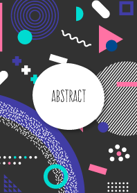 Abstract Geometric Colorful Black 2