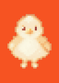 Chick Pixel Art Theme  Red 05