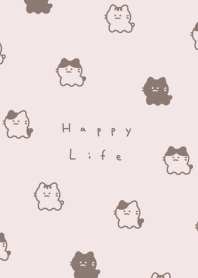 Smile Cats|baby pink beige.
