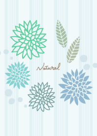 Flowers and leaves stripes8 from Japan