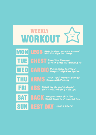 Weekly WORKOUT/ blue