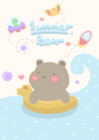 Happy summer bear & space
