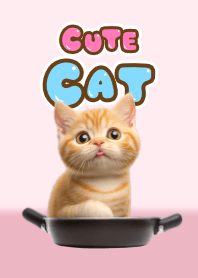 럭키 오렌지 캣 (핑크색 배경) 10