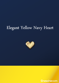 Elegant Yellow Navy Heart