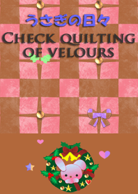 Rabbit daily<Velours check,Christmas>