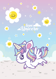 Unicorn Cute Smile Flower Lovely
