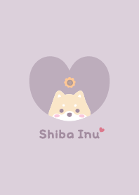 柴犬2 向日葵 [紫色的 粉色的]