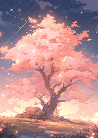 Cherry Blossom Night Sky