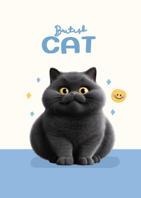 เจ้าแมวดำตัวอ้วน : บริติซ (สีฟ้า)