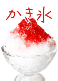 Shaved ice strawberry