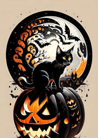 halloween cat aF8318
