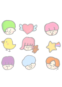 パステル色のこども