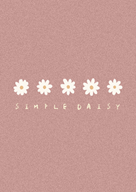 SIMPLE DAISY - Rosy brown -