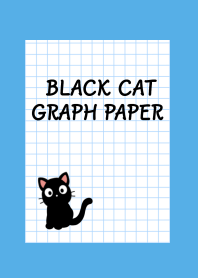 BLACK CAT GRAPH PAPER-BLUEj
