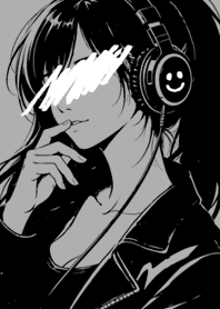Jirai Kei|Headphone Girl Black#1