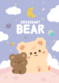 Croissant Bear Fat Kawaii Violet