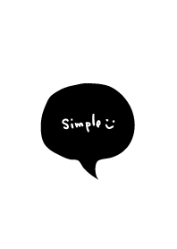 Simply Speech bubble Black5 from Japan