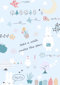 blue Rabbit and Stars 16_2