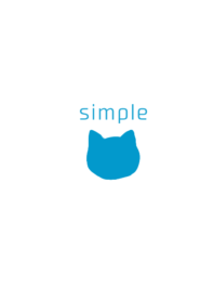 simple cat marine blue colour
