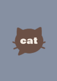 ねこ しんぷる / くすみぶるーとベージュ