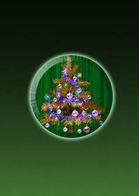 Christmas GreenBlue Button@WinterFeature