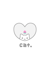 Cat Peach - White