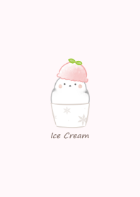 Shimaenaga and Ice cream -pink-