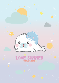 Whale&Seal Love Summer Pastel