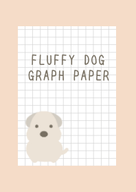 FLUFFY DOG GRAPH PAPER/PINK BEIGE