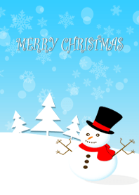 Merry Christmas with snowman