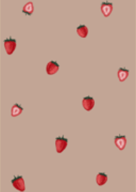 Lots of Strawberries (Beige)