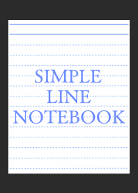 SIMPLE BLUE LINE NOTEBOOKj-CHARCOAL GREY