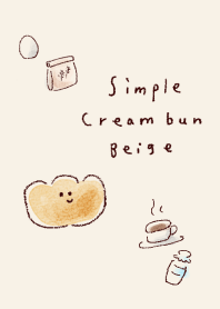 simple beige Cream bun.