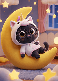 Black Cat : Moon and Stars