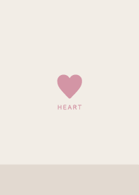 Simple Heart / Beige& Dull Pink