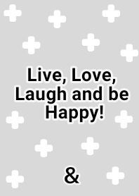 シンプル グレー×ホワイトクロス柄