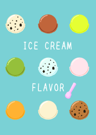 ICE CREAM FLAVOR/MINT GREEN/BEIGE