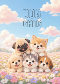 Pretty Dog Gang In Flower