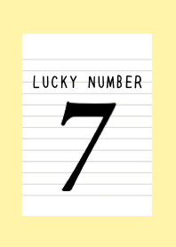 LUCKY NUMBER 7 NOTEBOOK/LIGHT YELLOW