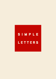 Simple letters only / Red & beige.