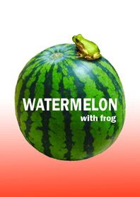 Frog and watermelon